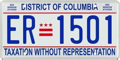 DC license plate ER1501