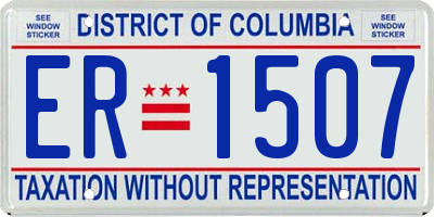 DC license plate ER1507