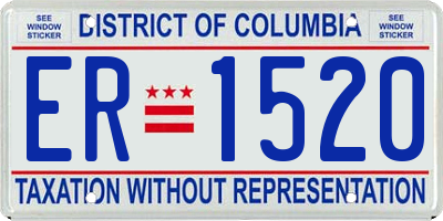 DC license plate ER1520