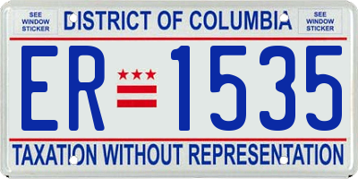 DC license plate ER1535