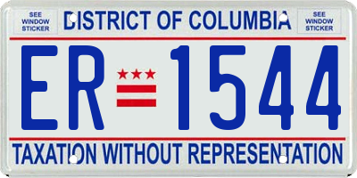 DC license plate ER1544