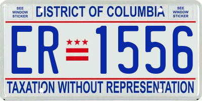DC license plate ER1556