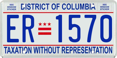 DC license plate ER1570