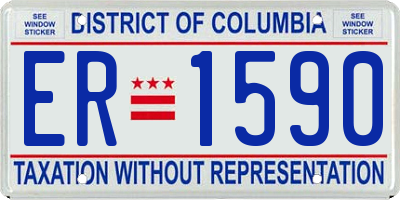 DC license plate ER1590