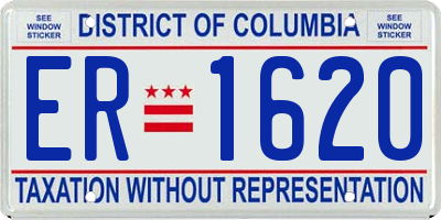 DC license plate ER1620