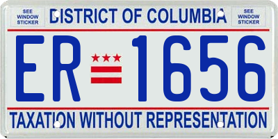 DC license plate ER1656