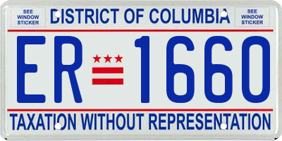 DC license plate ER1660