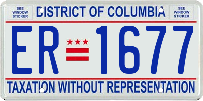 DC license plate ER1677