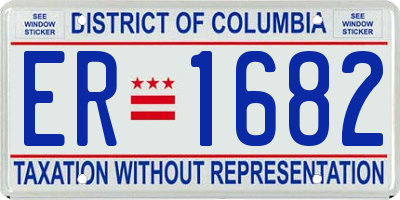 DC license plate ER1682