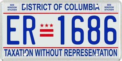 DC license plate ER1686