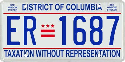 DC license plate ER1687