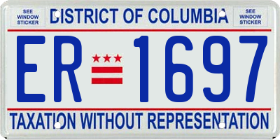 DC license plate ER1697