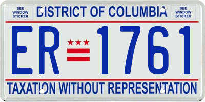 DC license plate ER1761