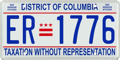 DC license plate ER1776