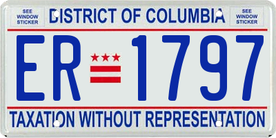 DC license plate ER1797