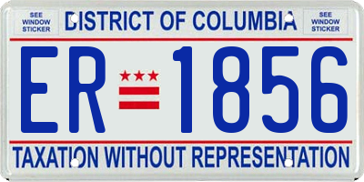 DC license plate ER1856