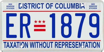 DC license plate ER1879