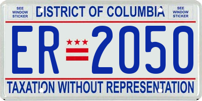 DC license plate ER2050