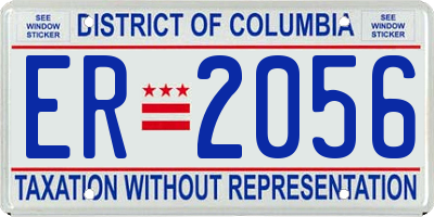 DC license plate ER2056