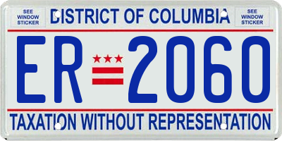 DC license plate ER2060