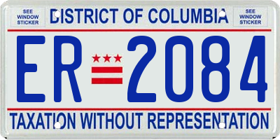 DC license plate ER2084