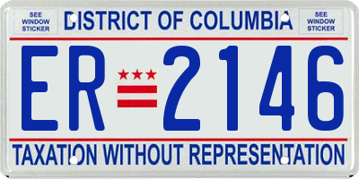DC license plate ER2146