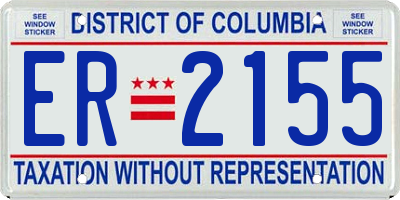 DC license plate ER2155