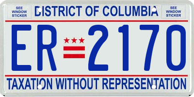 DC license plate ER2170