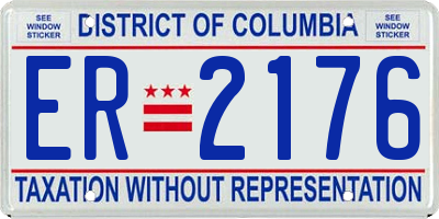 DC license plate ER2176