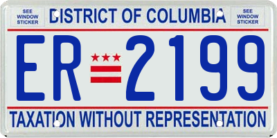 DC license plate ER2199