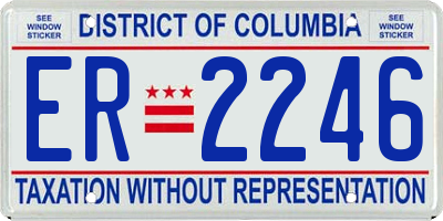 DC license plate ER2246