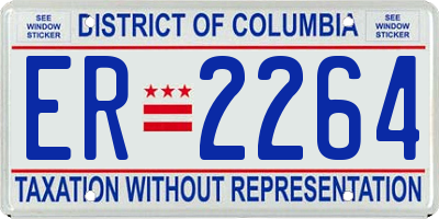 DC license plate ER2264
