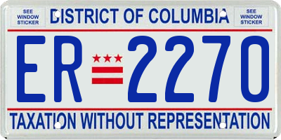 DC license plate ER2270