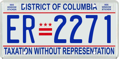 DC license plate ER2271