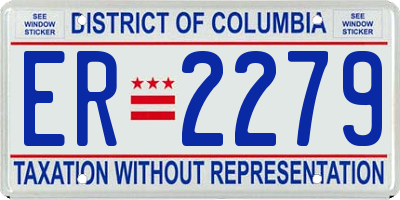 DC license plate ER2279