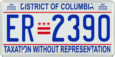 DC license plate ER2390