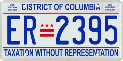 DC license plate ER2395