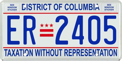 DC license plate ER2405