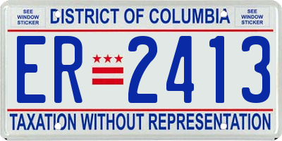 DC license plate ER2413