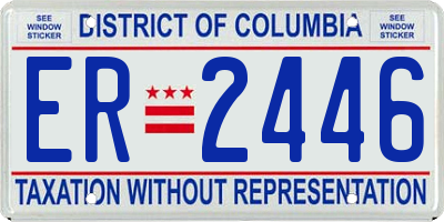 DC license plate ER2446