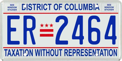 DC license plate ER2464