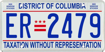 DC license plate ER2479