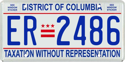 DC license plate ER2486
