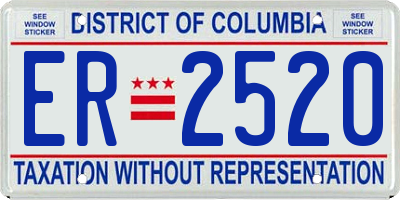 DC license plate ER2520