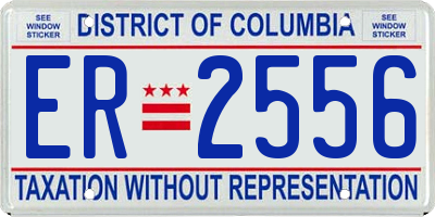 DC license plate ER2556