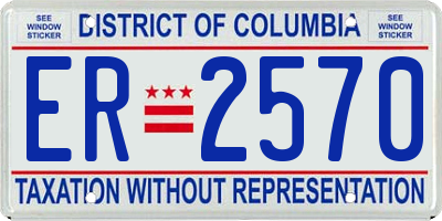DC license plate ER2570
