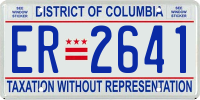 DC license plate ER2641