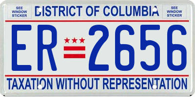 DC license plate ER2656