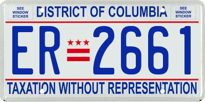 DC license plate ER2661