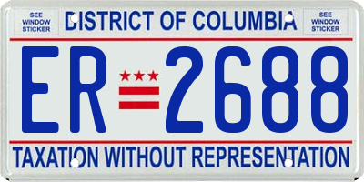 DC license plate ER2688